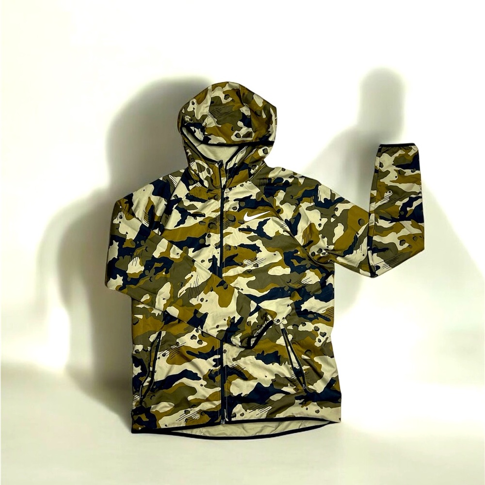 Nike Dri-Fit Camo olive Woven Men's Training Jacket Wind Breaker